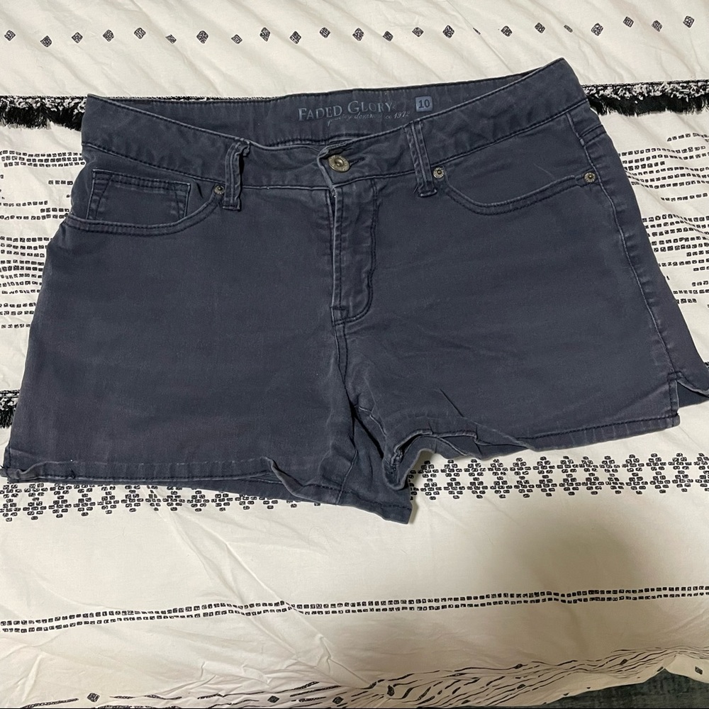 Faded Glory Navy Blue Shorts - Size 10
